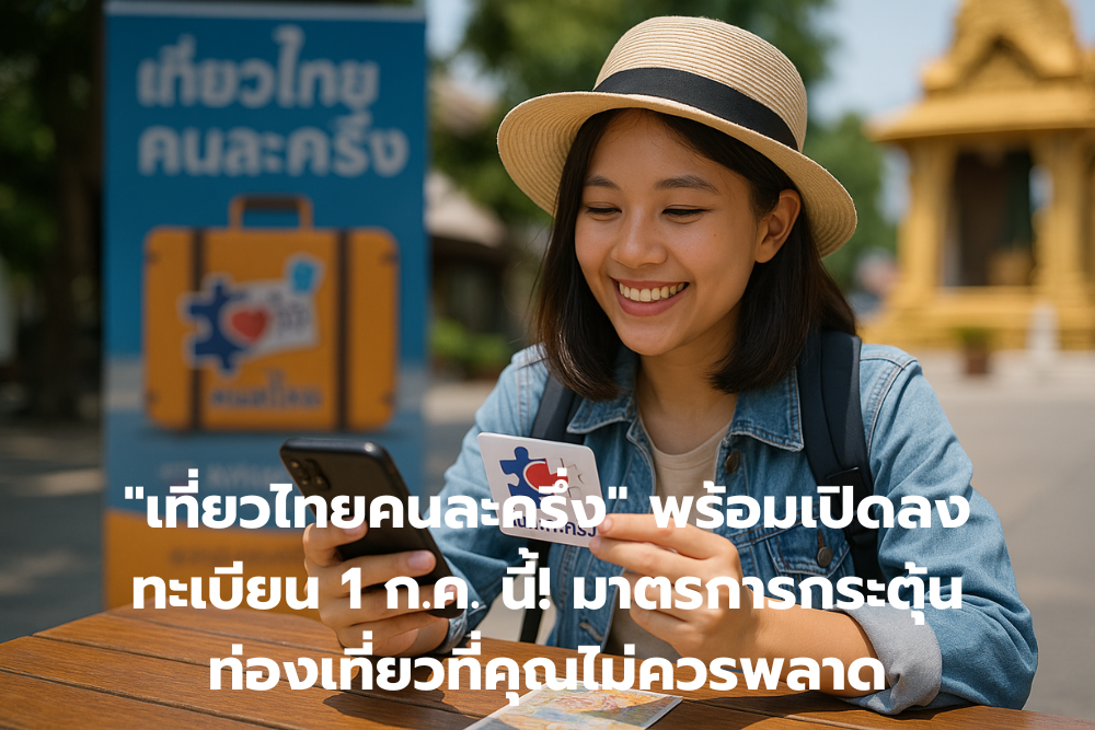 "เที่ยวไทยคนละครึ่ง" พร้อมเปิดลงทะเบียน 1 ก.ค. นี้! มาตรการกระตุ้นท่องเที่ยวที่คุณไม่ควรพลาด